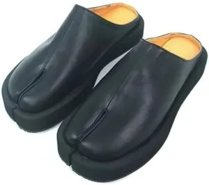 Tabi Shoes for Men Women Split Toe Loafers Alternative Non Slip Breathable Black Corporate Goth Rave Grunge Cute Kawaii Fashion Trendy Elegant Dressy Office Business Summer Outdoors