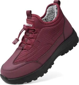 TEMOFON Snow Boots for Women Winter: Waterproof Slip On Fur Warm Woman Shoes - Walking Comfortable Ankle Booties