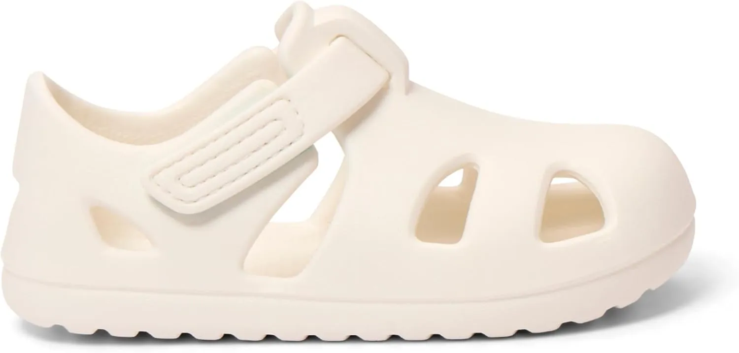 Ten Little Splash Sandals for Baby, Toddler & Kids, Adjustable, Closed Toe Water Sandals for Boys and Girls - Lightweight, Quick Drying Kids Water Shoes, and Flexible EVA with Traction - Soft White, 12