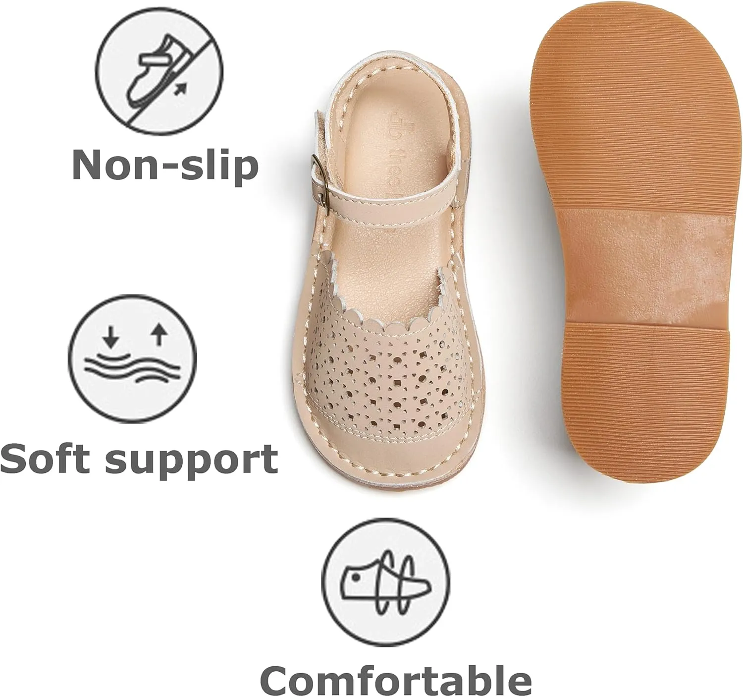 THEE BRON Girls Sandals Toddler Summer Dress Shoes