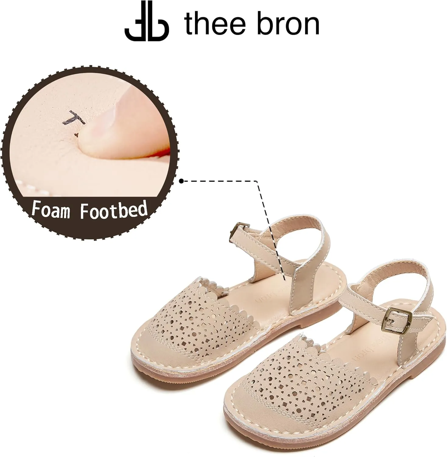 THEE BRON Girls Sandals Toddler Summer Dress Shoes