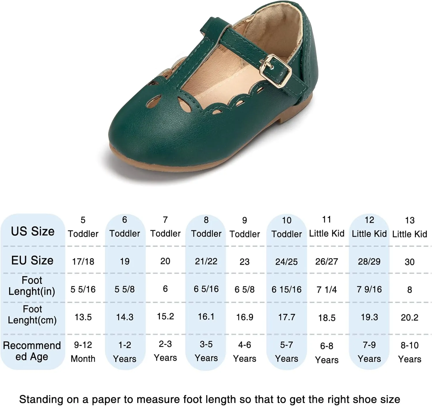 THEE BRON Girl's T-Strap Flats Toddler/Little Kid Ballet Mary Jane Party Dress Shoes