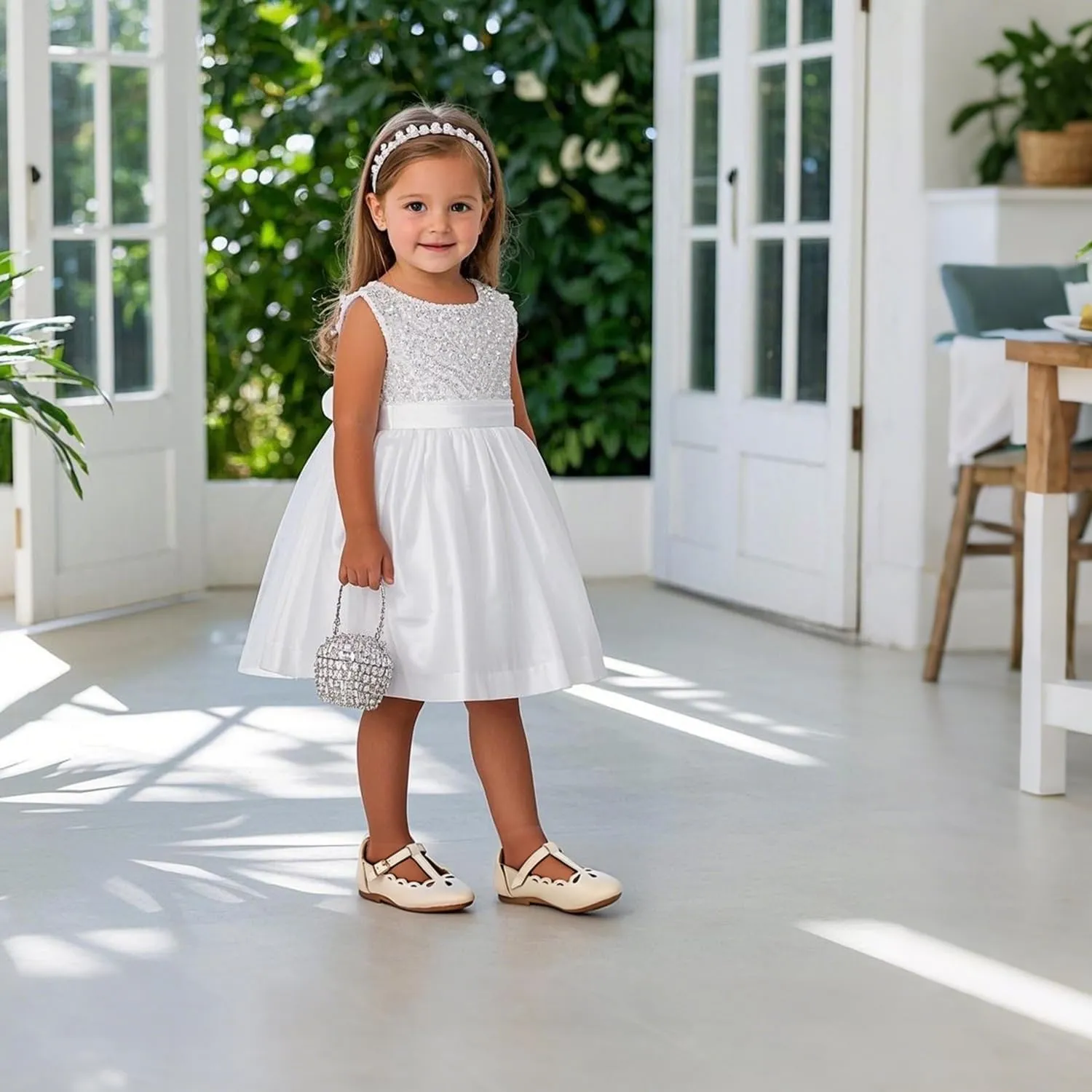 THEE BRON Girl's T-Strap Flats Toddler/Little Kid Ballet Mary Jane Party Dress Shoes