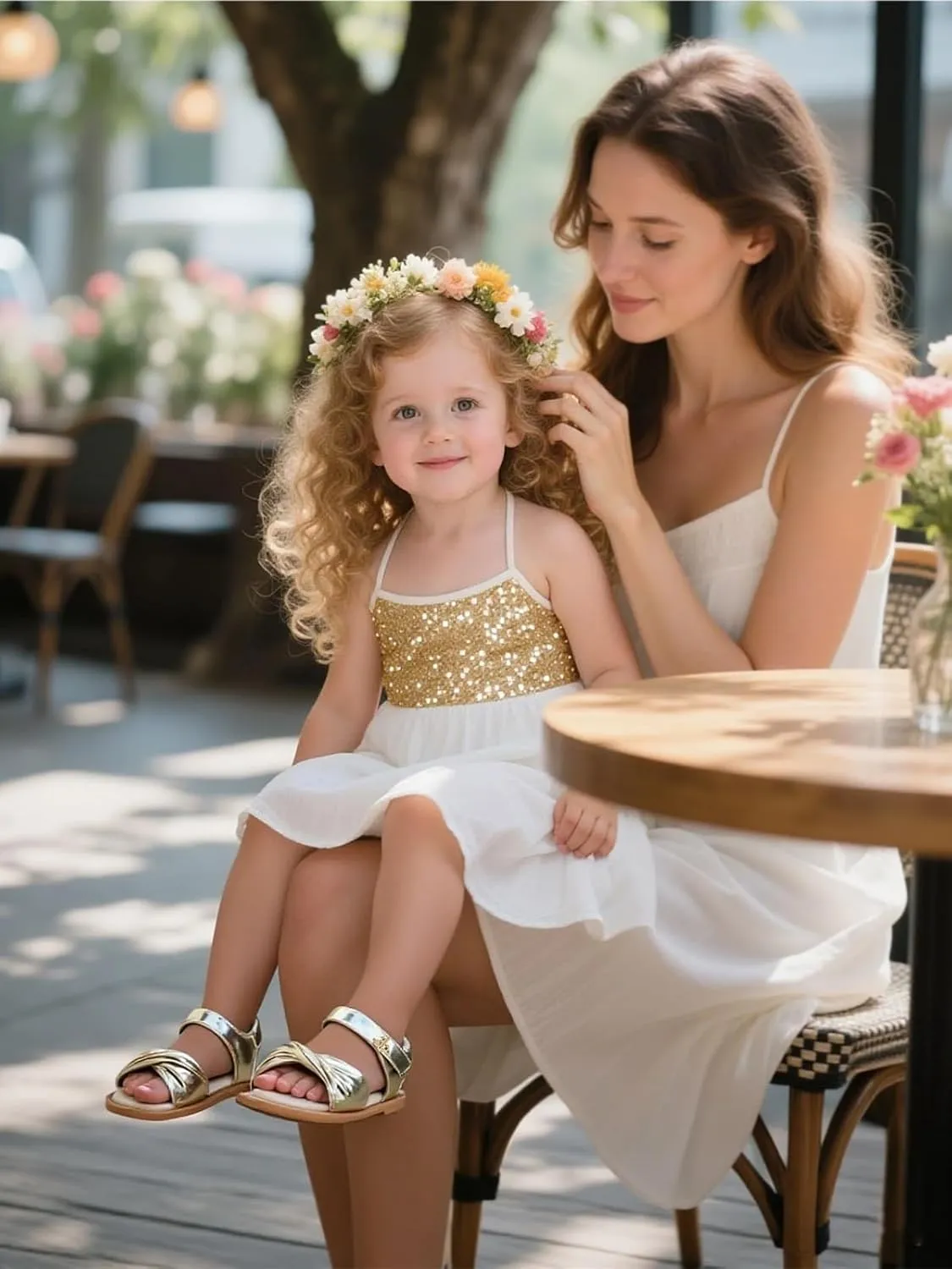THEE BRON Toddler Girl Dress Sandals Sandalias para Nias