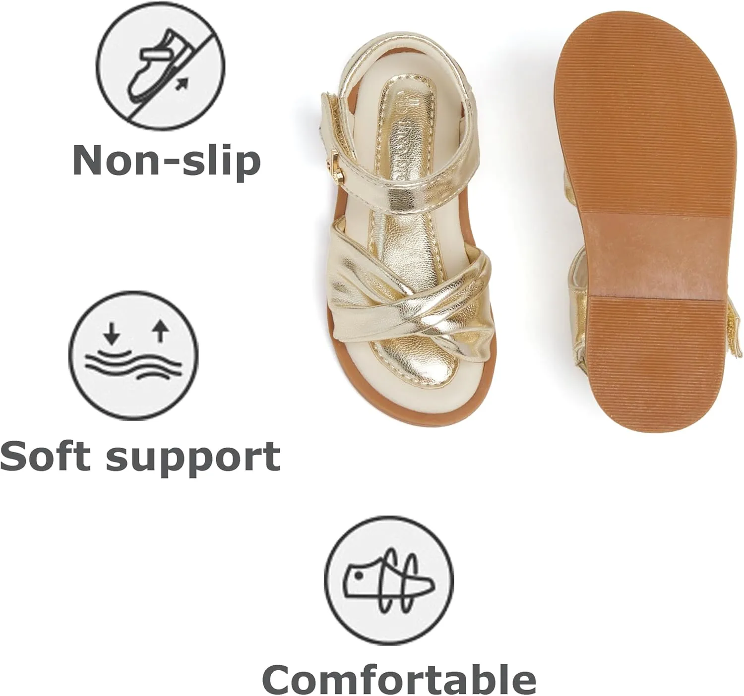 THEE BRON Toddler Girl Dress Sandals Sandalias para Nias