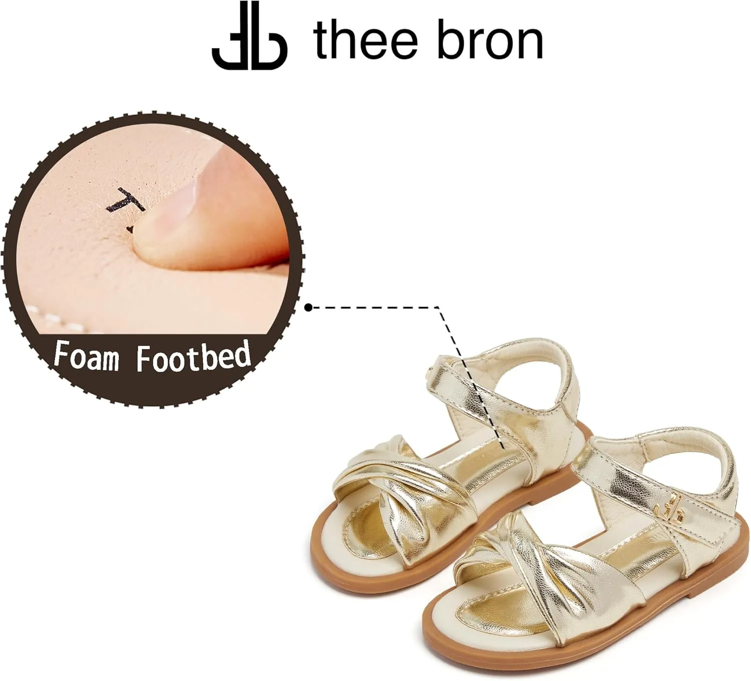THEE BRON Toddler Girl Dress Sandals Sandalias para Nias