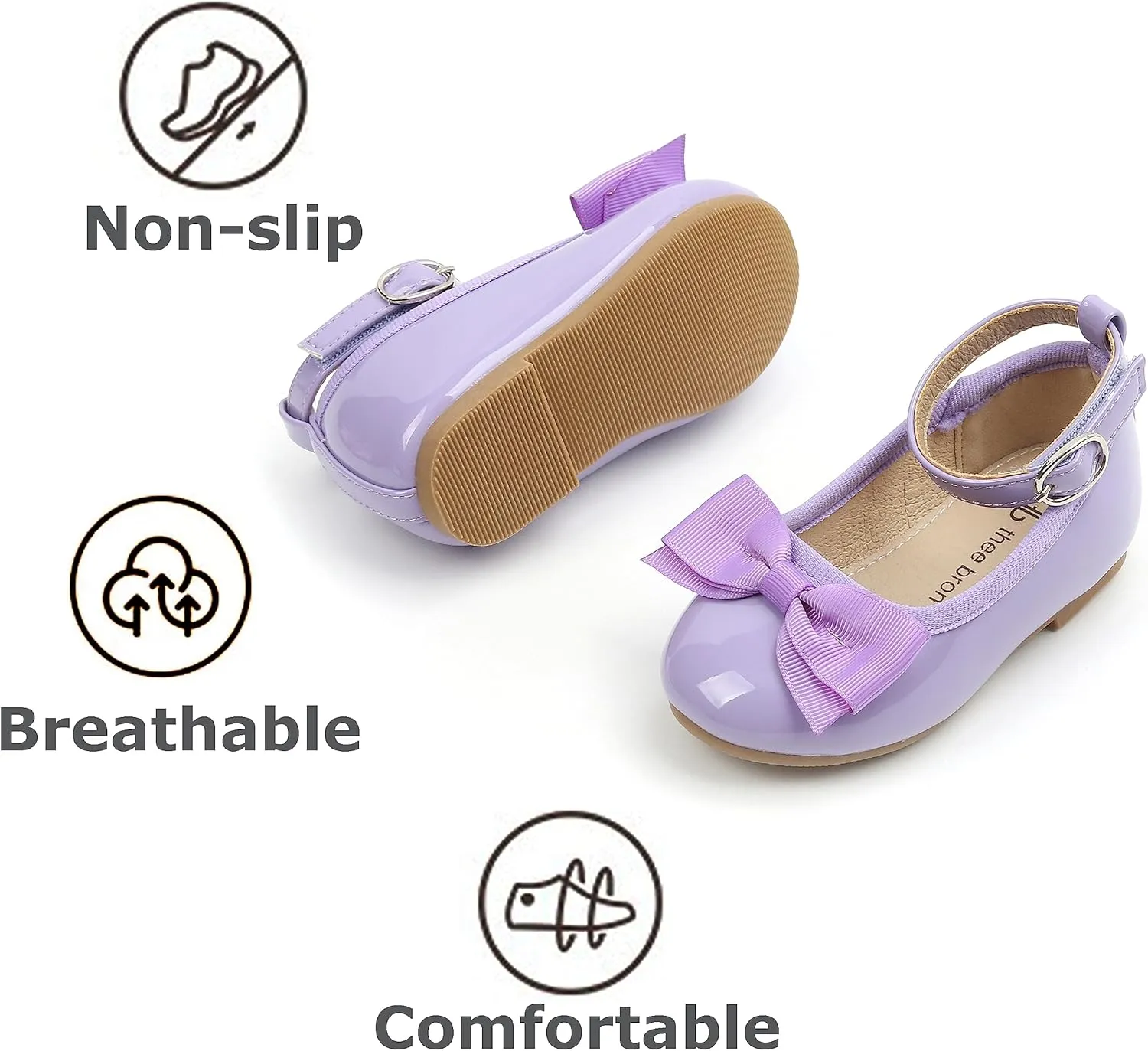 THEE BRON Toddler Girls Dress Shoes Ballet Mary Jane Flats Princess Costume Shoes
