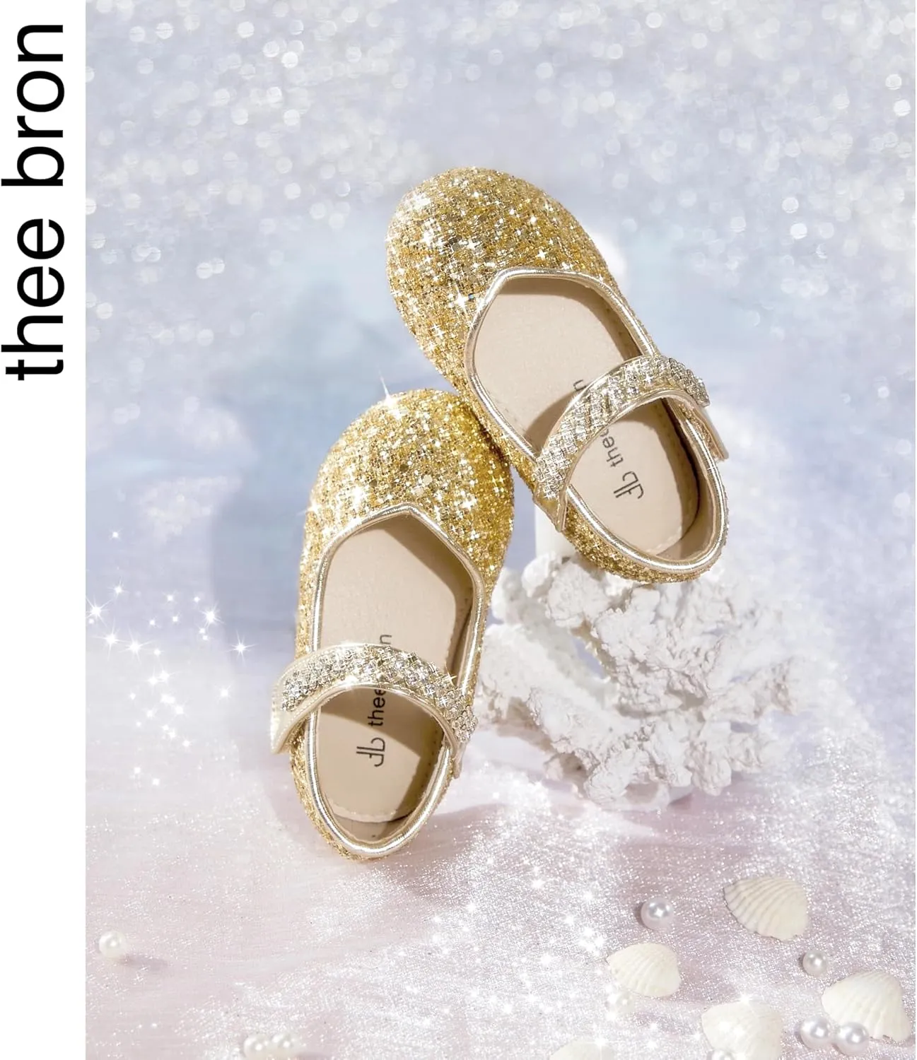 THEE BRON Toddler Girls Dress Shoes Ballet Mary Jane Flats Princess Costume Shoes