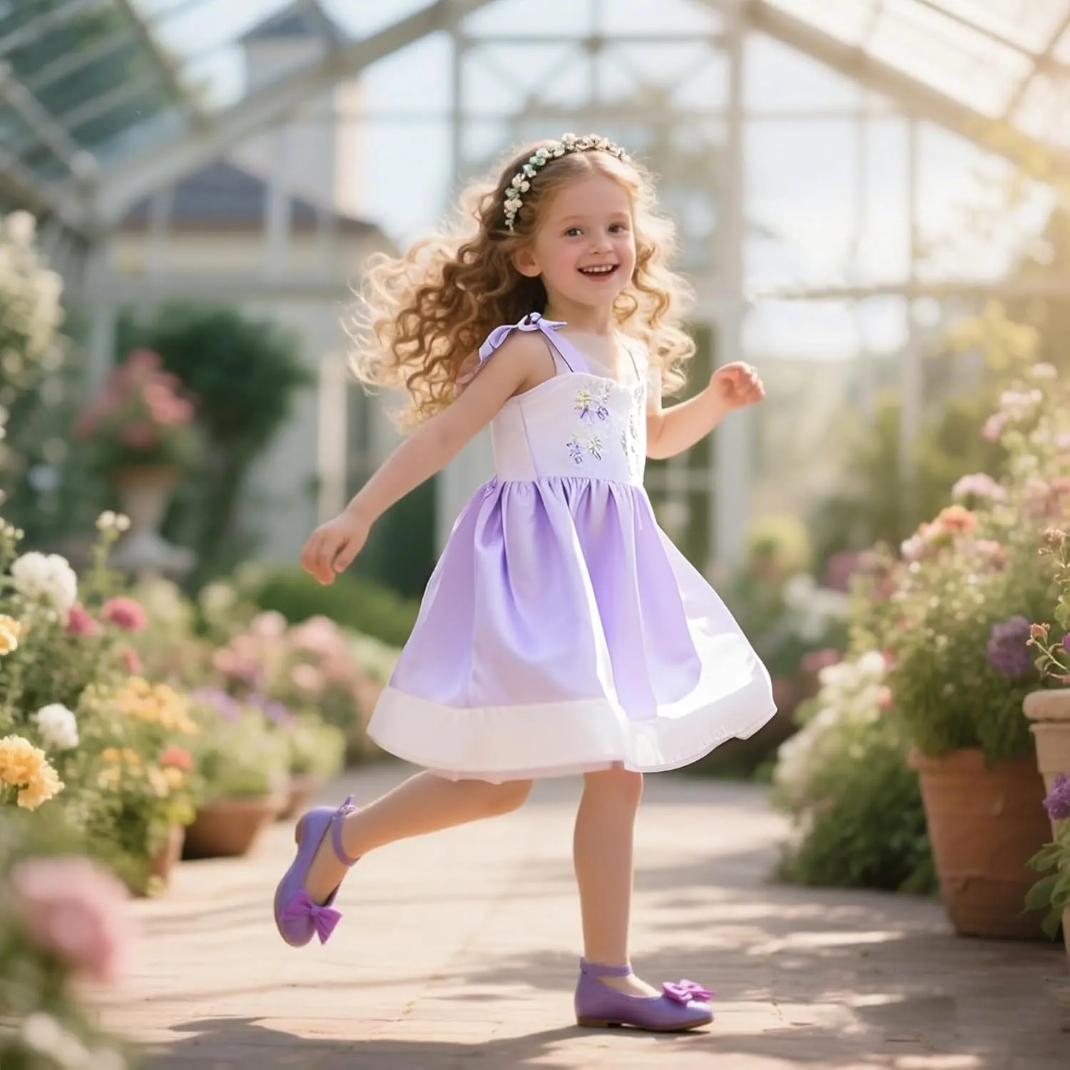 THEE BRON Toddler Girls Dress Shoes Ballet Mary Jane Flats Princess Costume Shoes