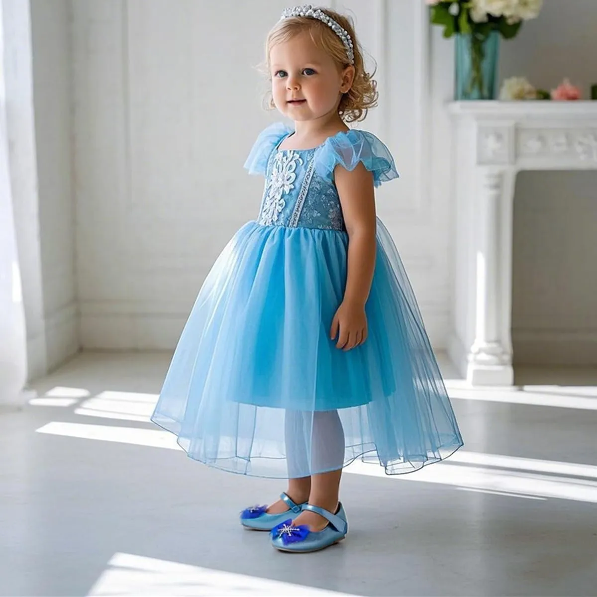 THEE BRON Toddler Girls Dress Shoes Ballet Mary Jane Flats Princess Costume Shoes
