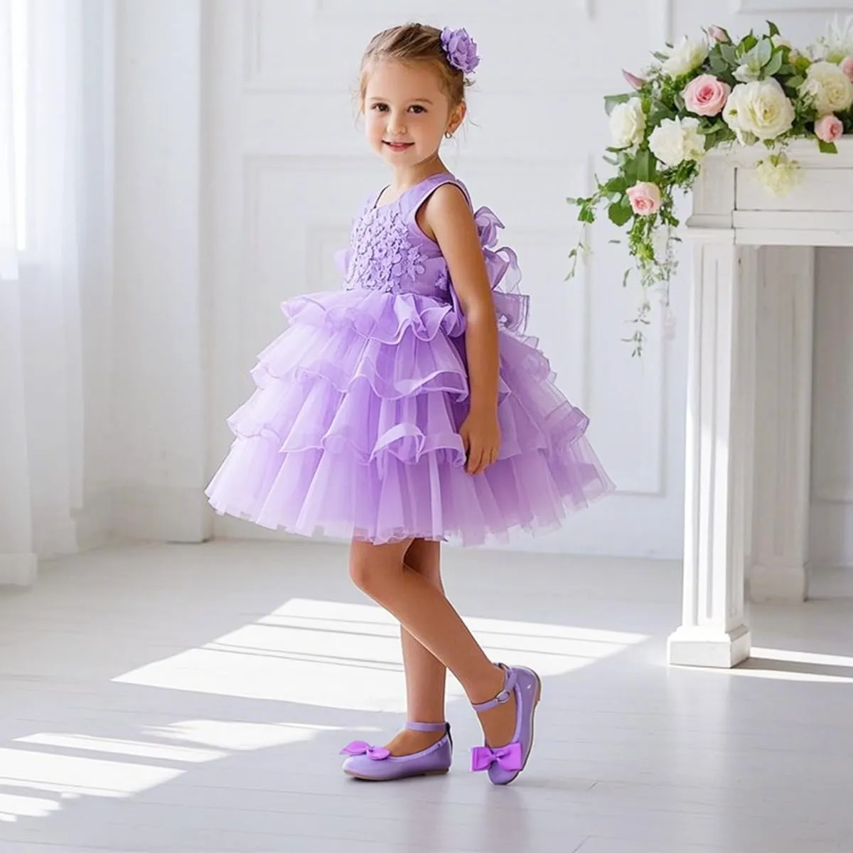 THEE BRON Toddler Girls Dress Shoes Ballet Mary Jane Flats Princess Costume Shoes