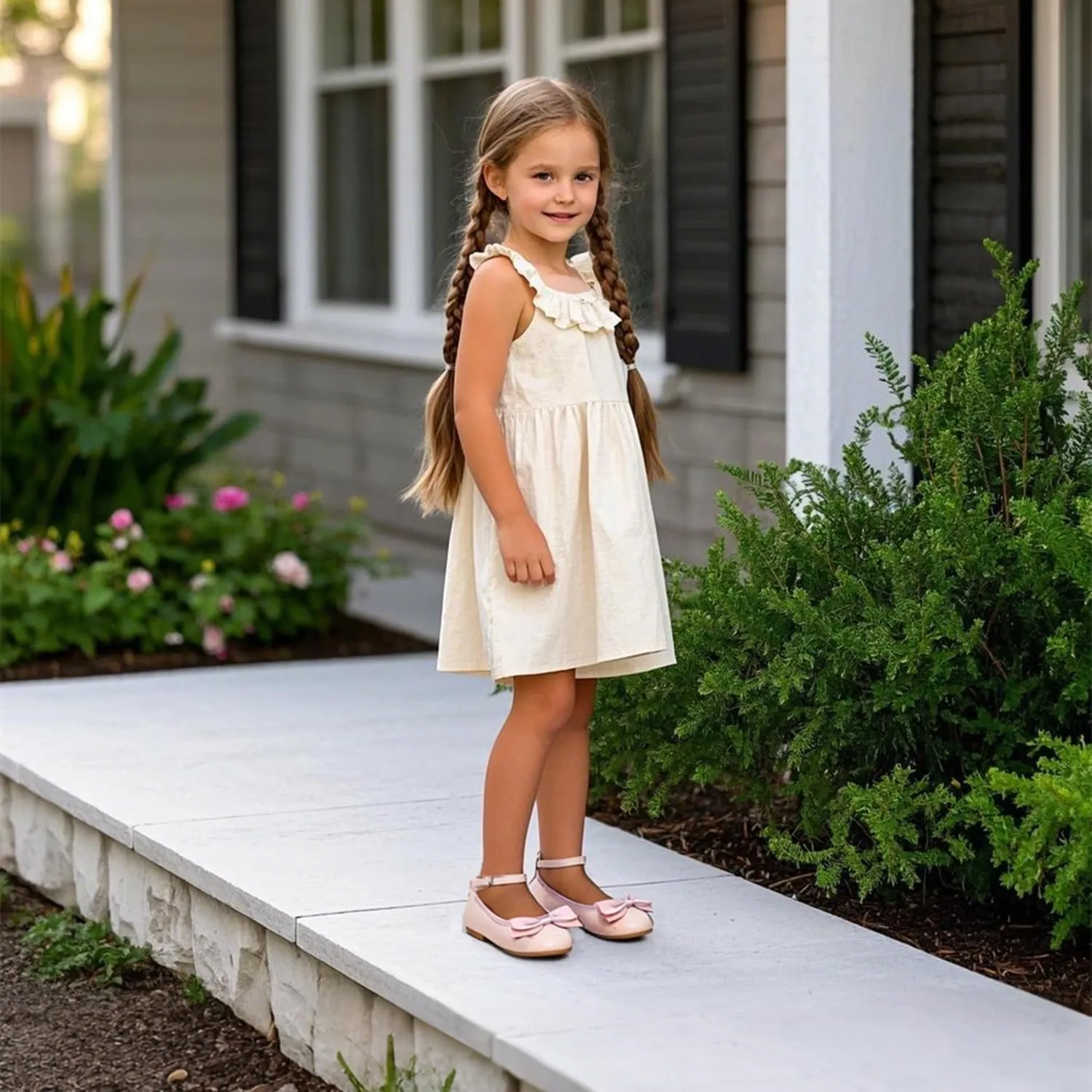 THEE BRON Toddler Girls Dress Shoes Ballet Mary Jane Flats Princess Costume Shoes