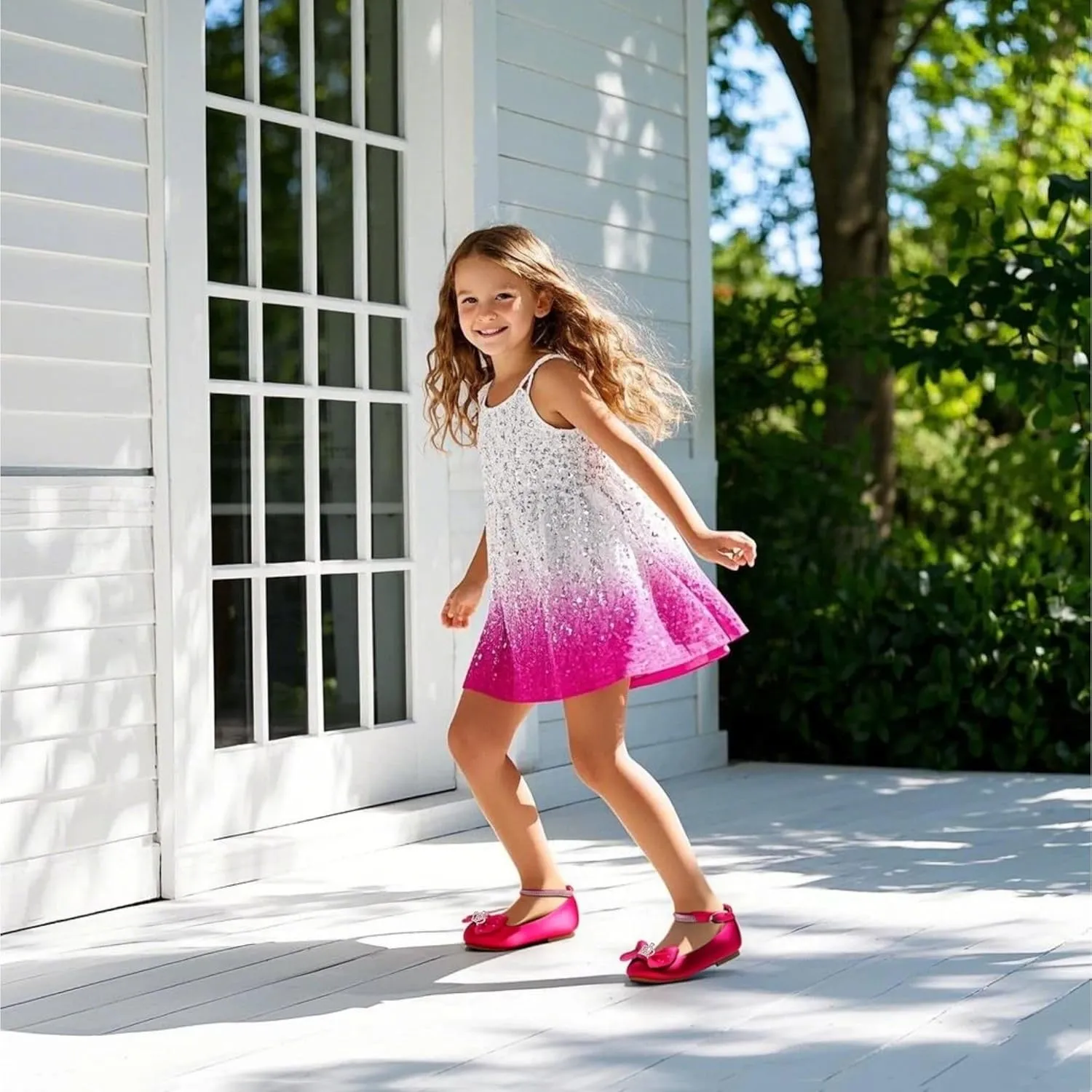 THEE BRON Toddler Girls Dress Shoes Ballet Mary Jane Flats Princess Costume Shoes