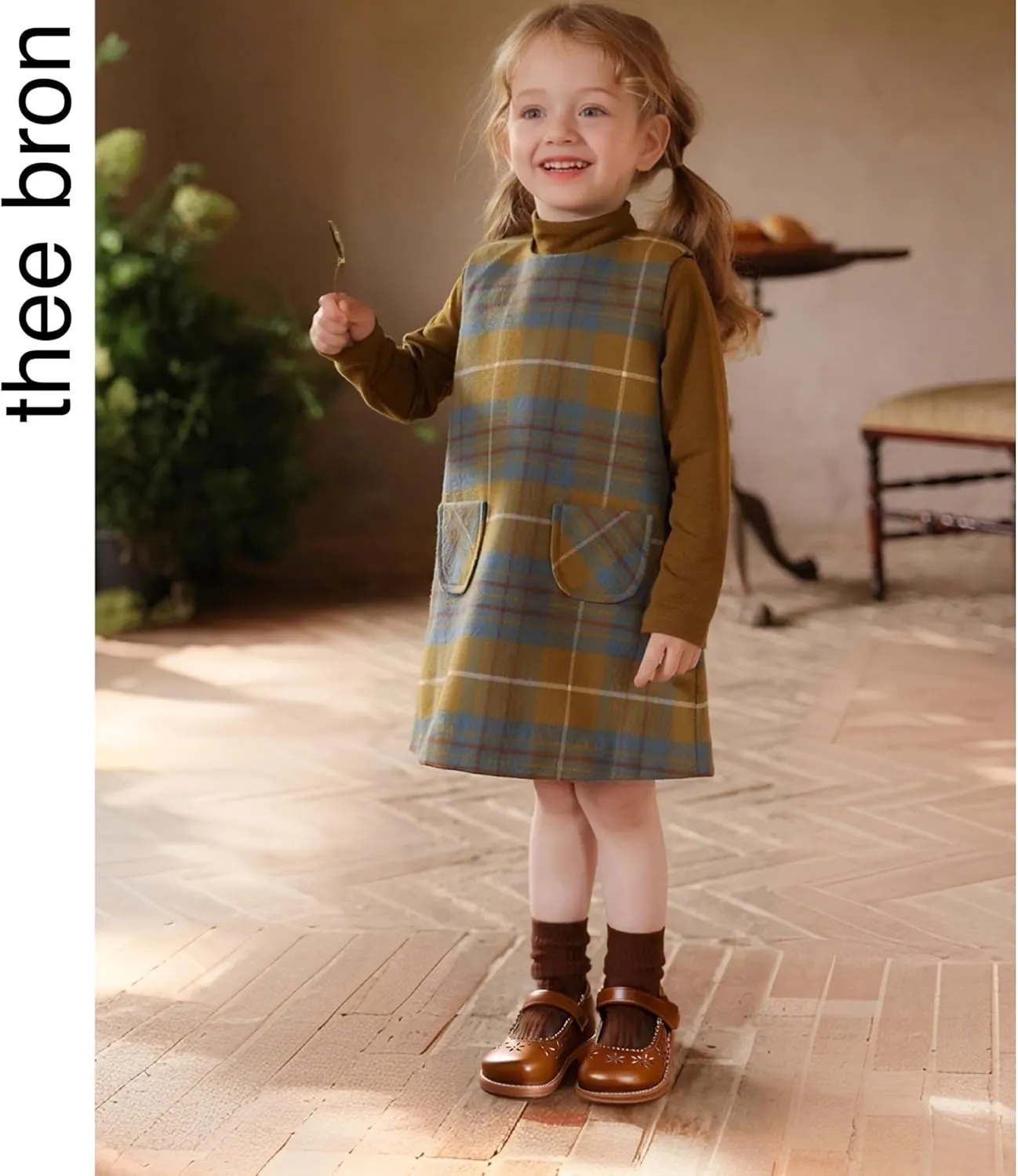 THEE BRON Toddler Girls Mary Jane Flats Kids School Uniform Party Dress Shoes