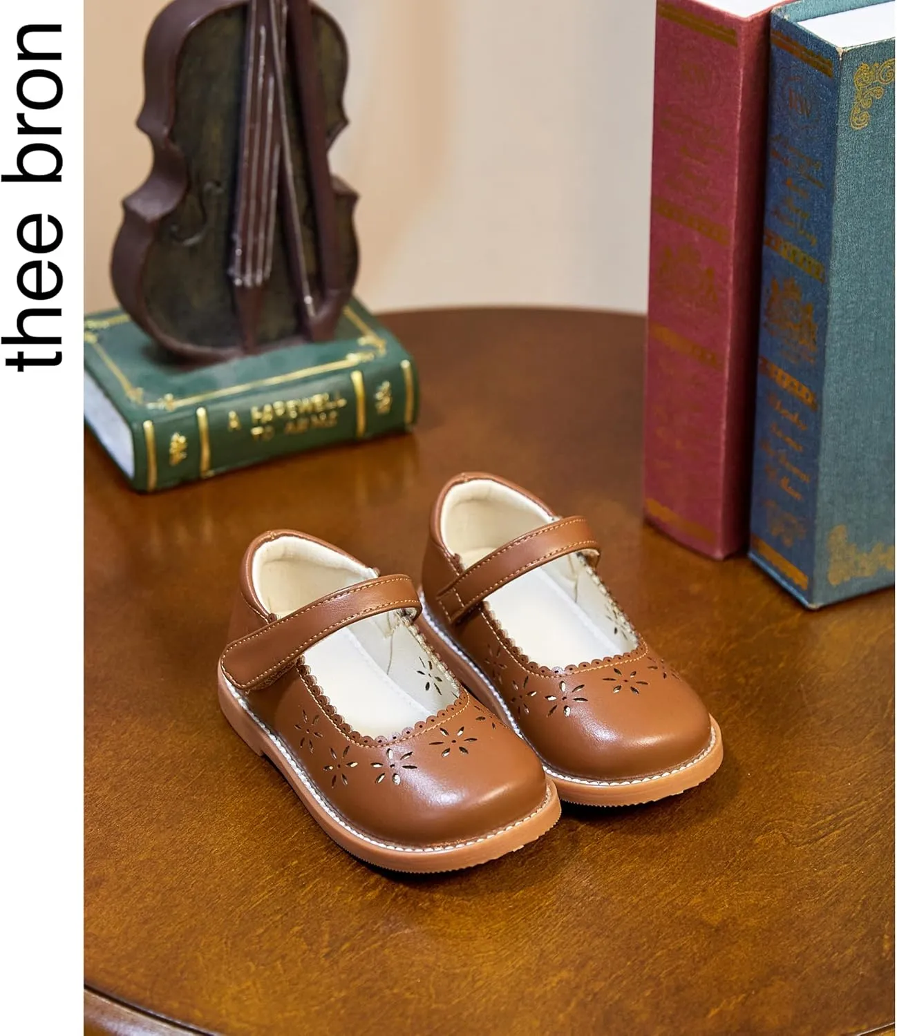 THEE BRON Toddler Girls Mary Jane Flats Kids School Uniform Party Dress Shoes