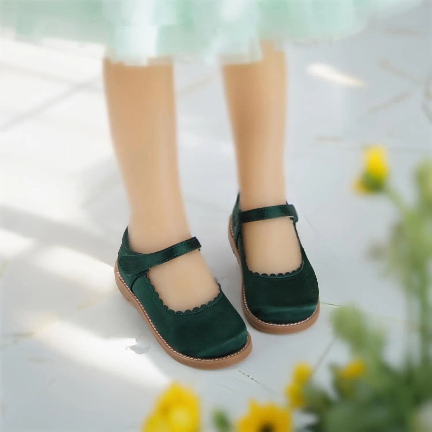 THEE BRON Toddler Girls Mary Jane Flats Kids School Uniform Party Dress Shoes