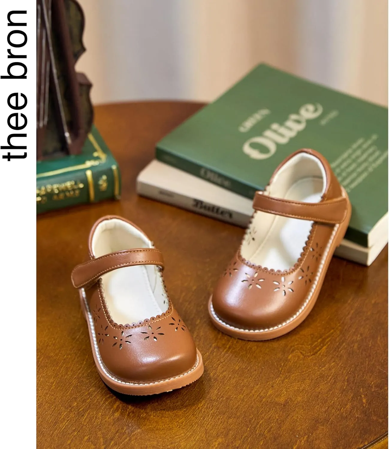 THEE BRON Toddler Girls Mary Jane Flats Kids School Uniform Party Dress Shoes
