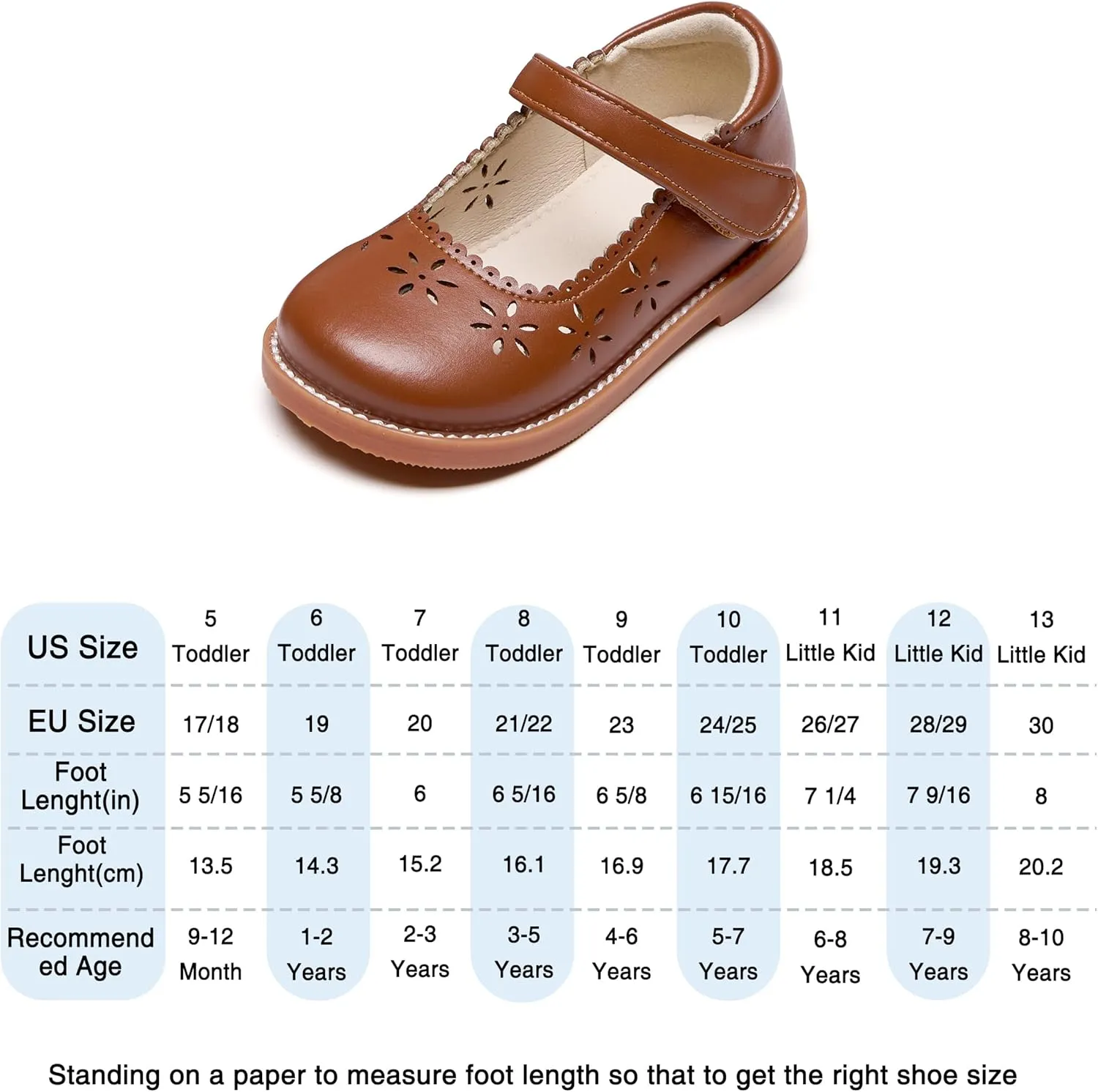 THEE BRON Toddler Girls Mary Jane Flats Kids School Uniform Party Dress Shoes