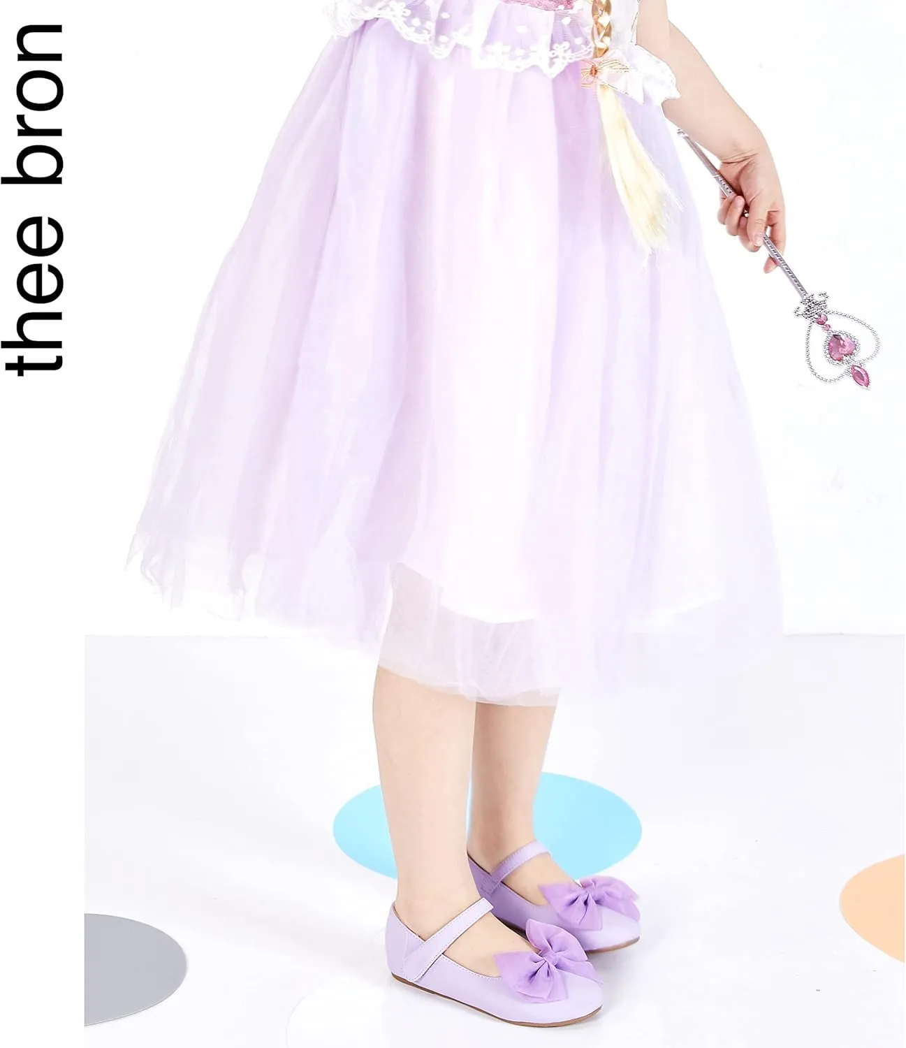 THEE BRON Toddler Girls Shoes Mary Jane Flats for Girls Ballerina Dress Shoes