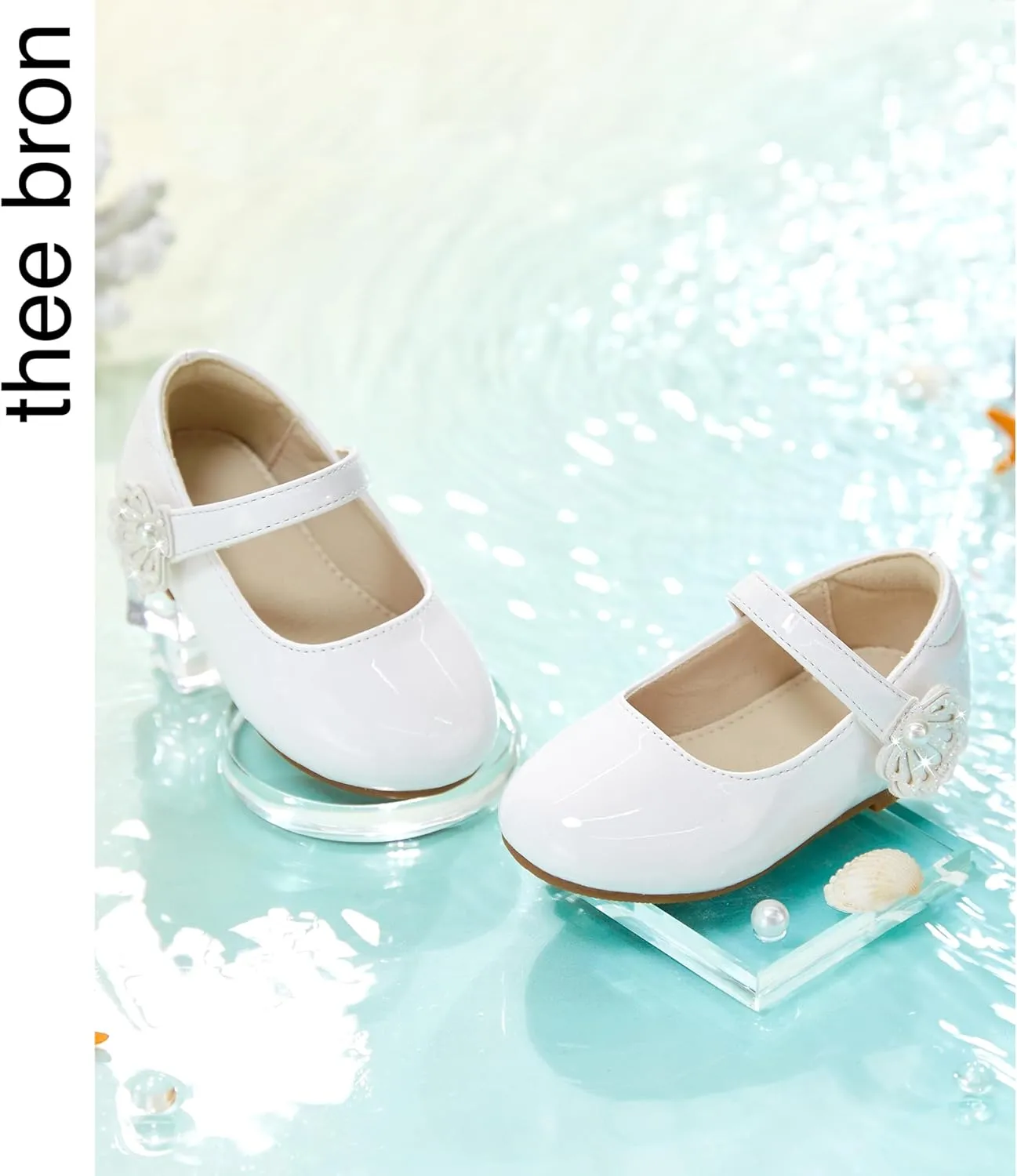 THEE BRON Toddler Girls Shoes Mary Jane Flats for Girls Ballerina Dress Shoes