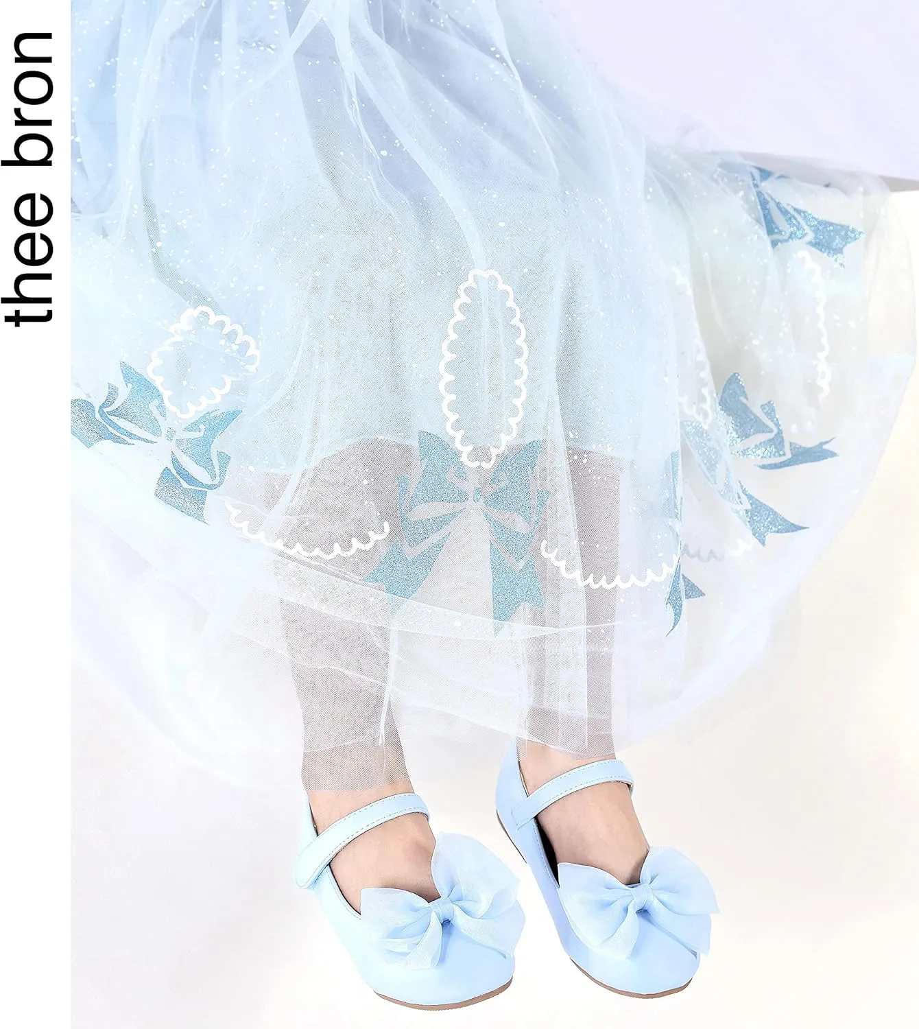 THEE BRON Toddler Girls Shoes Mary Jane Flats for Girls Ballerina Dress Shoes