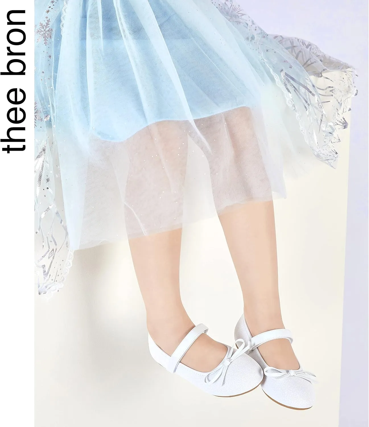 THEE BRON Toddler Girls Shoes Mary Jane Flats for Girls Ballerina Dress Shoes