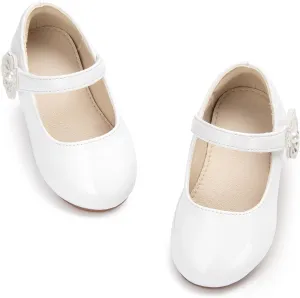 THEE BRON Toddler Girls Shoes Mary Jane Flats for Girls Ballerina Dress Shoes