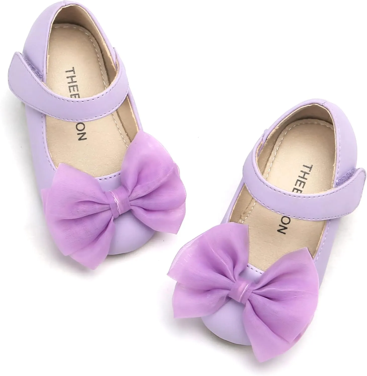 THEE BRON Toddler Girls Shoes Mary Jane Flats for Girls Ballerina Dress Shoes