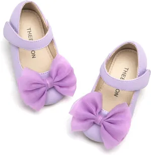 THEE BRON Toddler Girls Shoes Mary Jane Flats for Girls Ballerina Dress Shoes