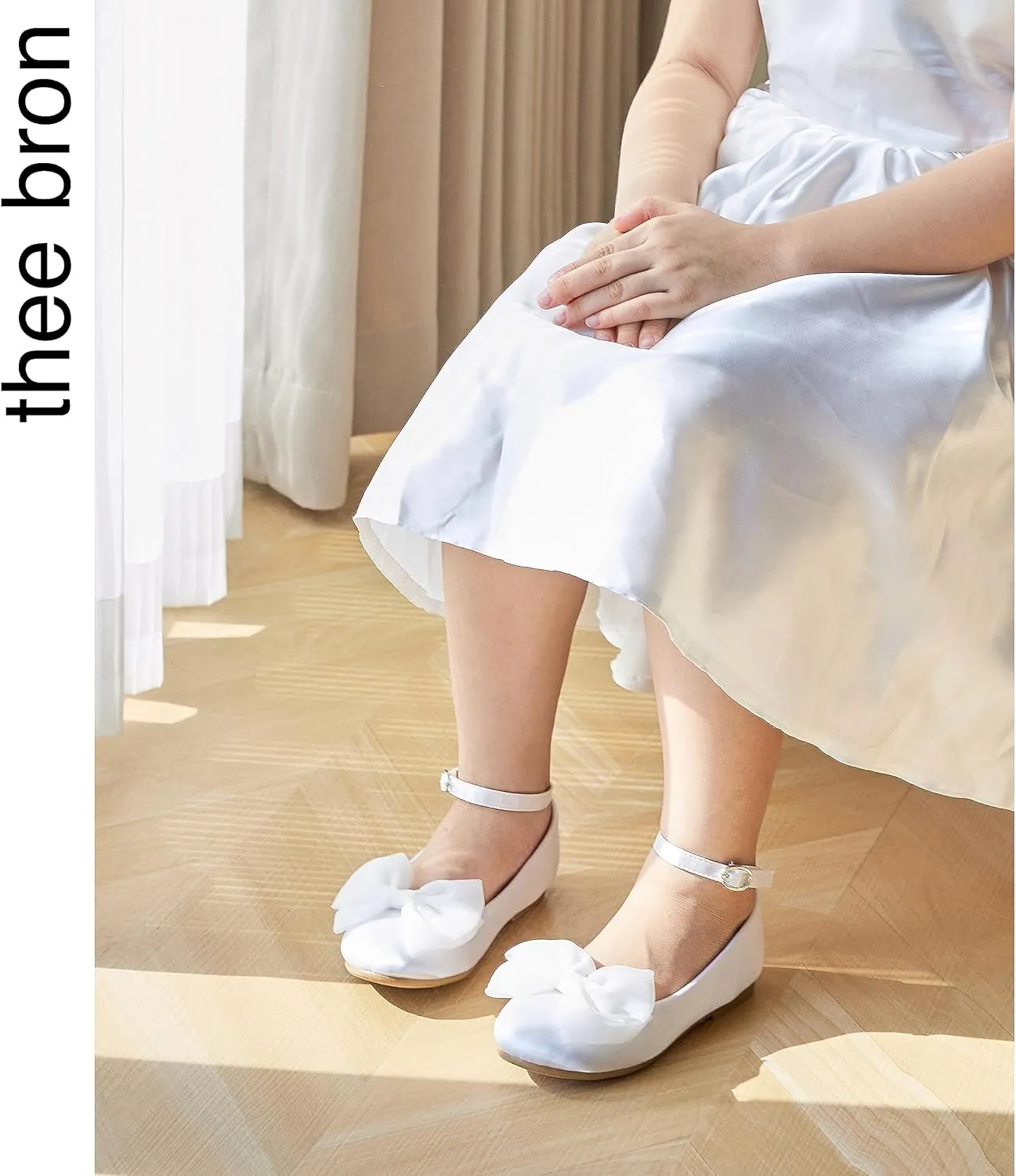 THEE BRON Toddler Little Girl Mary Jane Dress Shoes Princess Ballerina Flat Shoes