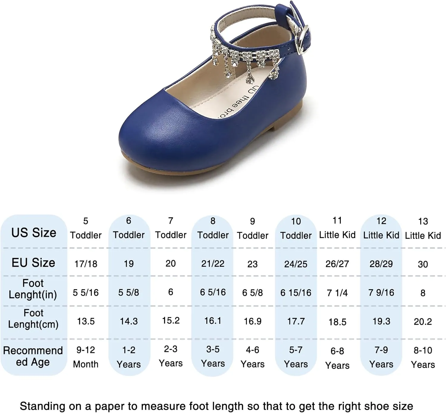 THEE BRON Toddler Little Girl Mary Jane Dress Shoes Princess Ballerina Flat Shoes