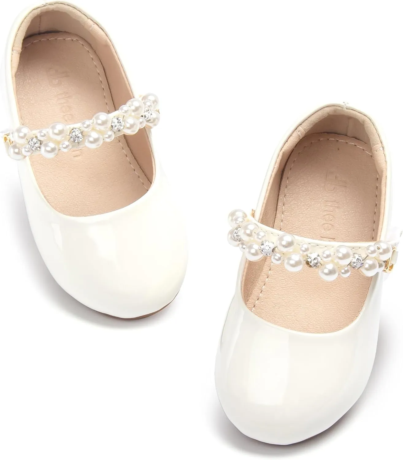 THEE BRON Toddler/Little Girl Mary Jane Flats Princess Dress Shoes