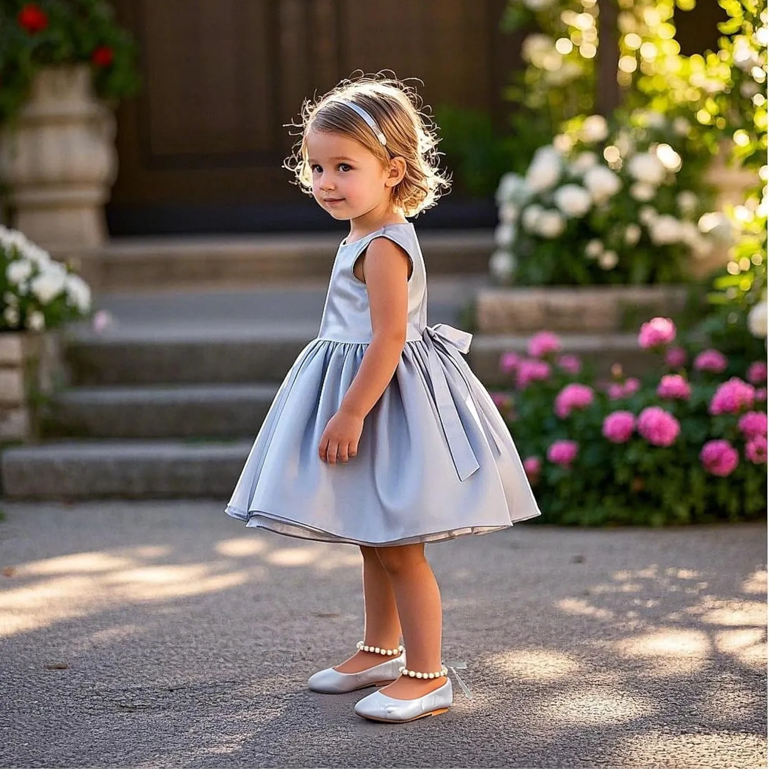 THEE BRON Toddler/Little Girl Mary Jane Flats Princess Dress Shoes