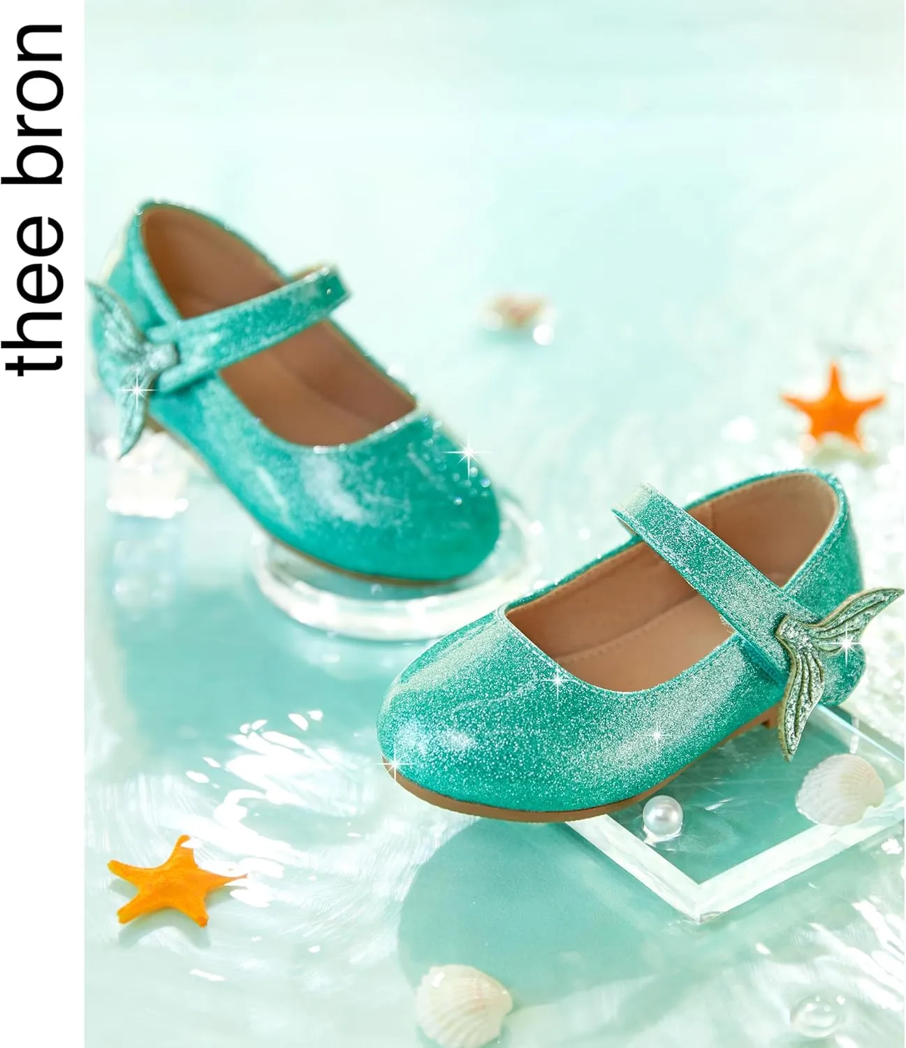THEE BRON Toddler/Little Girl Mary Jane Flats Princess Dress Shoes