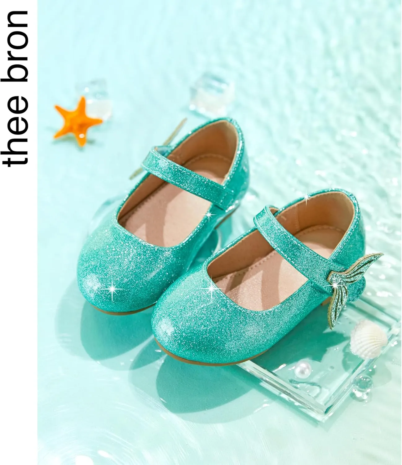 THEE BRON Toddler/Little Girl Mary Jane Flats Princess Dress Shoes