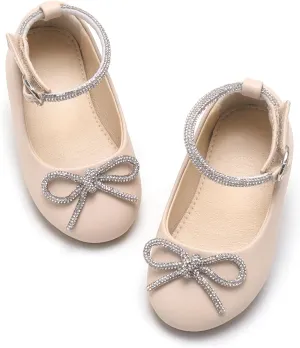 THEE BRON Toddler/Little Girl Mary Jane Flats Princess Dress Shoes