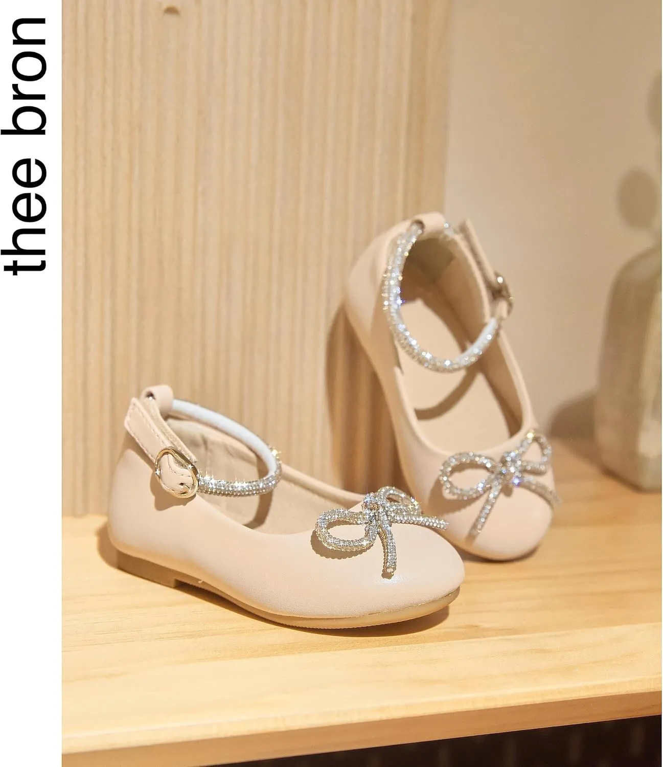 THEE BRON Toddler/Little Girl Mary Jane Flats Princess Dress Shoes