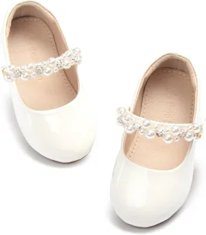 THEE BRON Toddler/Little Girl Mary Jane Flats Princess Dress Shoes