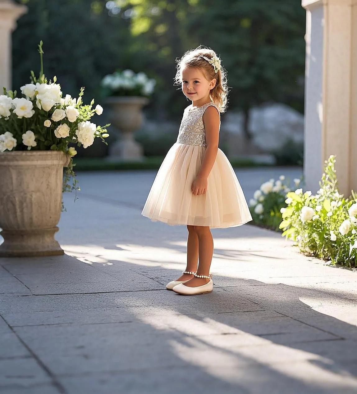 THEE BRON Toddler/Little Girl Mary Jane Flats Princess Dress Shoes