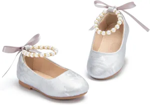 THEE BRON Toddler/Little Girl Mary Jane Flats Princess Dress Shoes