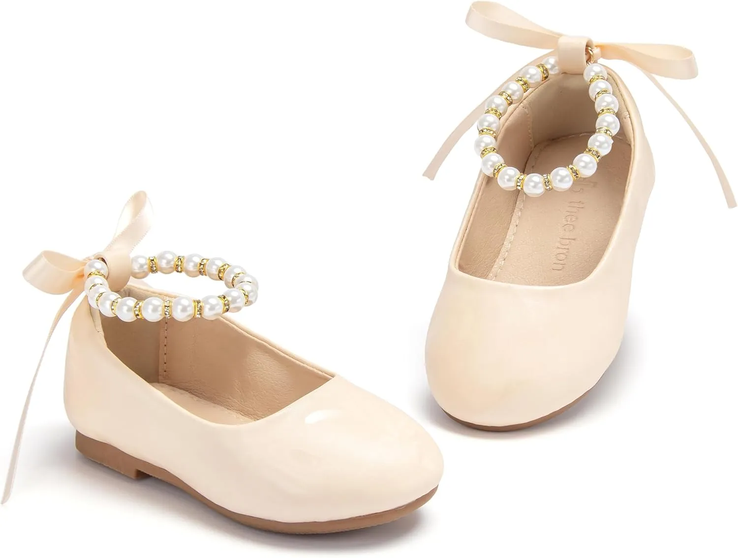 THEE BRON Toddler/Little Girl Mary Jane Flats Princess Dress Shoes