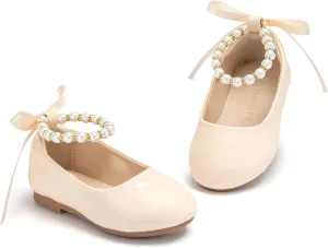 THEE BRON Toddler/Little Girl Mary Jane Flats Princess Dress Shoes
