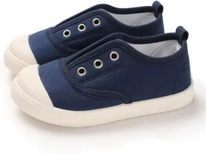 Timatego Toddler Boys Girls Canvas Slip On Shoes Lightweight Casual Kids Sneakers School Runing Tennis Shoes