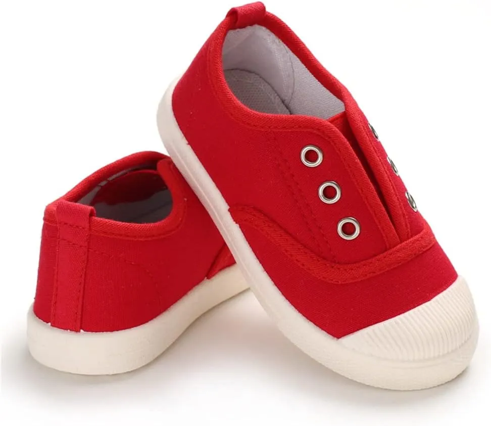 Timatego Toddler Boys Girls Canvas Slip On Shoes Lightweight Casual Kids Sneakers School Runing Tennis Shoes