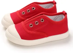 Timatego Toddler Boys Girls Canvas Slip On Shoes Lightweight Casual Kids Sneakers School Runing Tennis Shoes