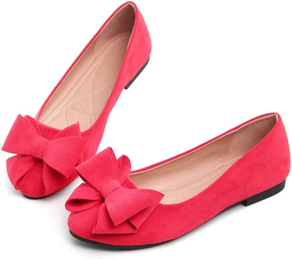 TN TANGNEST Women Fashion Bowknot Flats Comfort Pointed Toe Dress Shoes