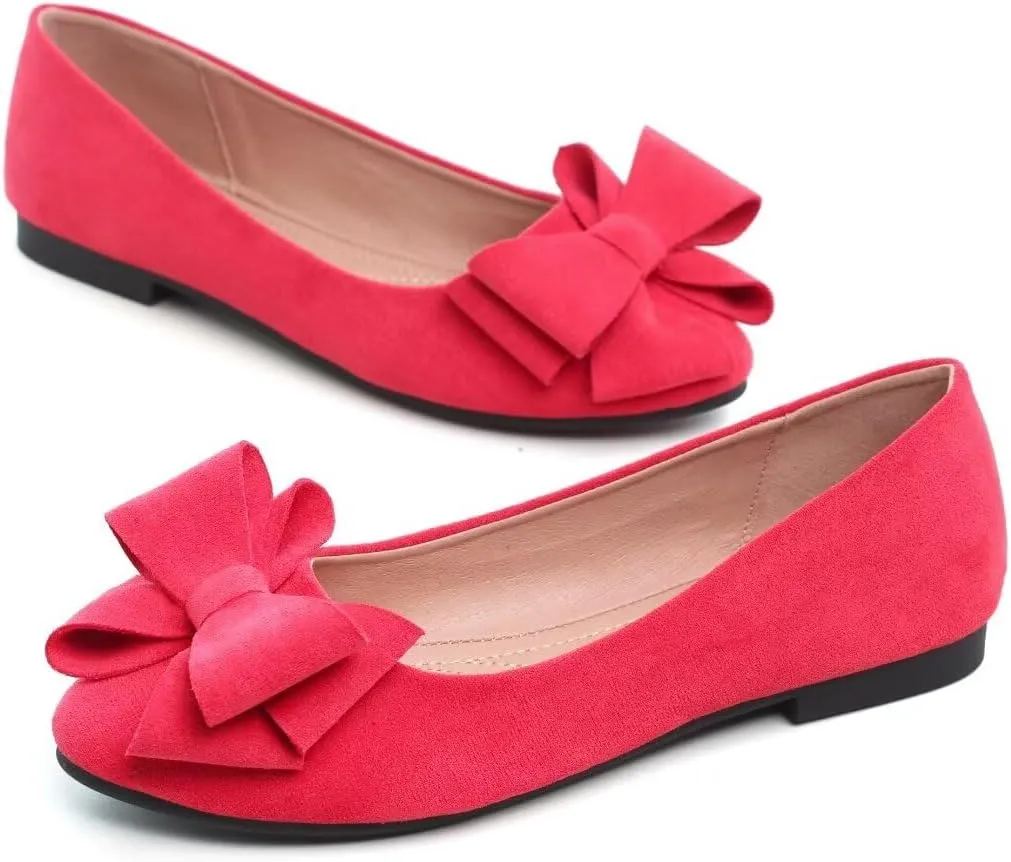 TN TANGNEST Women Fashion Bowknot Flats Comfort Pointed Toe Dress Shoes