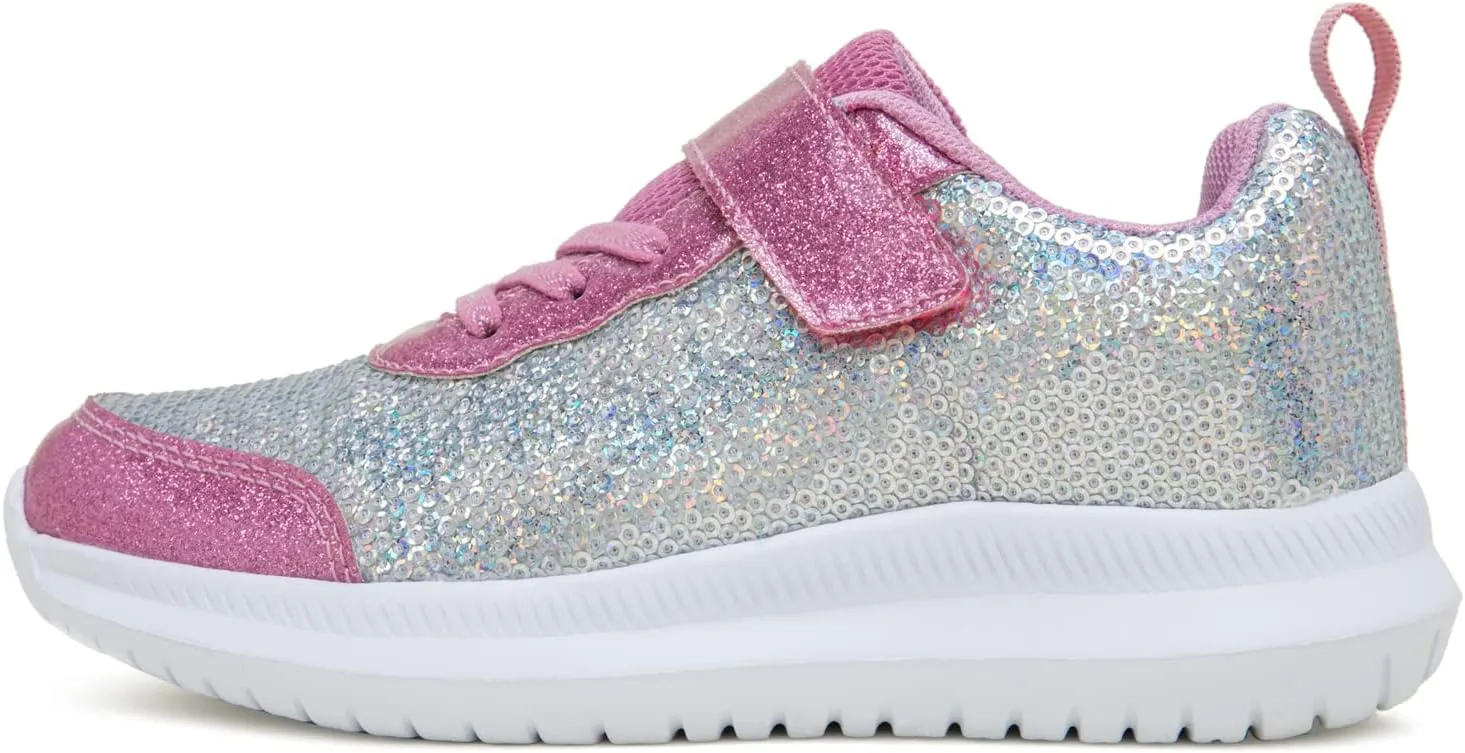 Toandon Toddler Kids Sneakers Sparkle Fashion Glitter Sequins Canvas Shoes