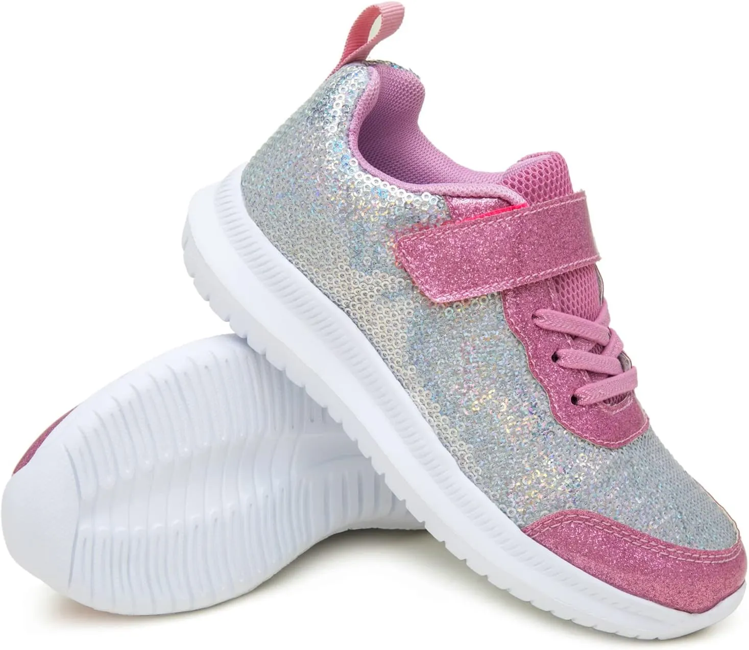 Toandon Toddler Kids Sneakers Sparkle Fashion Glitter Sequins Canvas Shoes