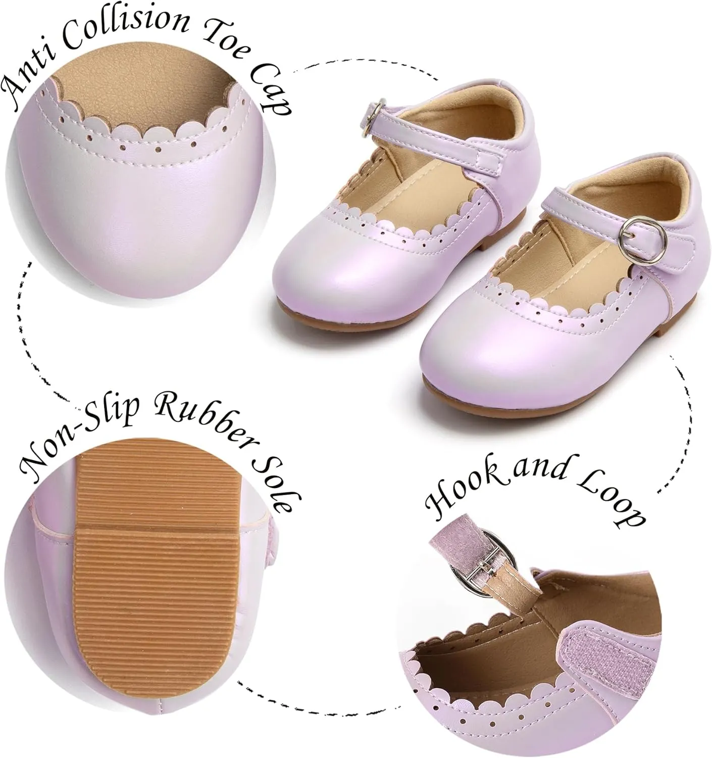 Toddler Ballet Flats for Girls - Princess Party Shoes Wedding & Dress